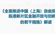臨港新片區50條金融創新舉措發布！